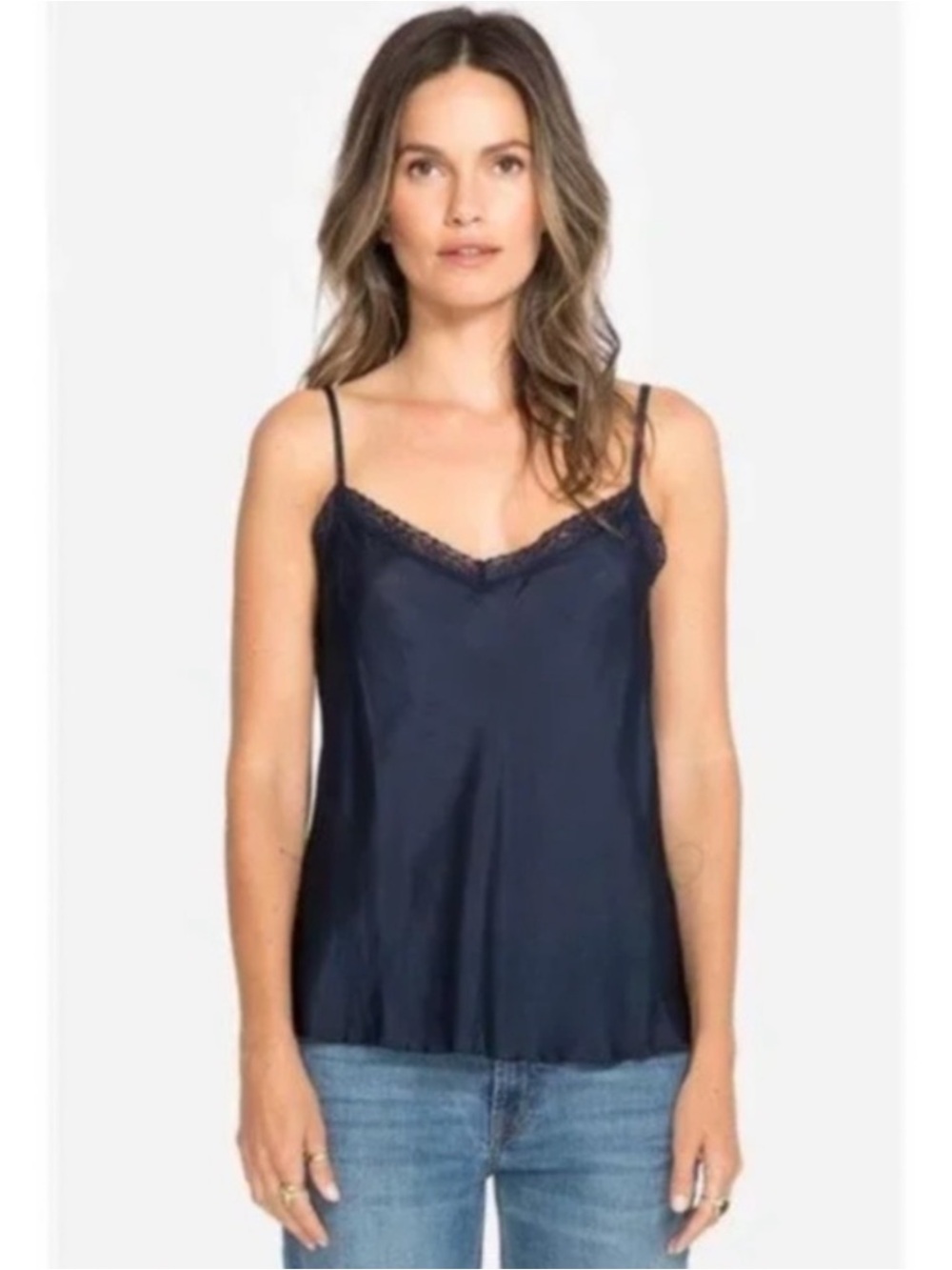 Johnny Was silk Lace-Trim Camisole